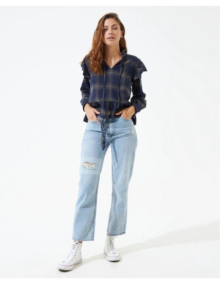 Jean Straight tono claro para mujer
