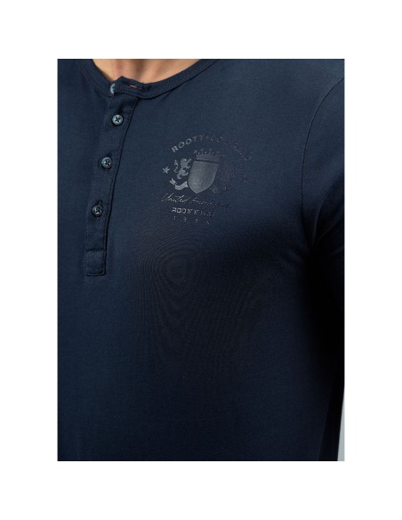 Camiseta Cuello Redondo con Botones