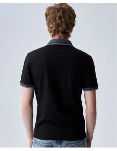 Polo para hombre Slim manga corta con rayas estampadas en... 2