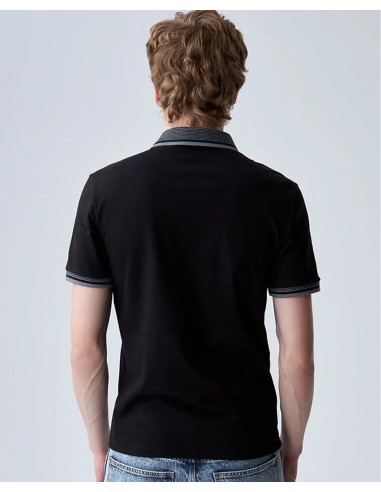 Polo para hombre Slim manga corta con rayas...